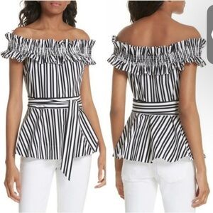 kate spade candy stripe blouse